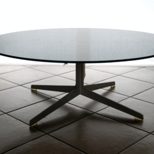 LISSONI Tavolino basso con piano nero